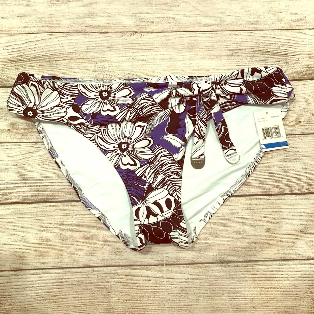 NWT Calvin Klein Floral Bikini Bottoms Size XL